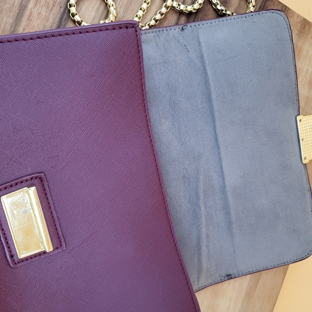 Katie Loxton Burgundy Bag with Detachable Chain Strap & Gold Finishes - Picture 6 of 8